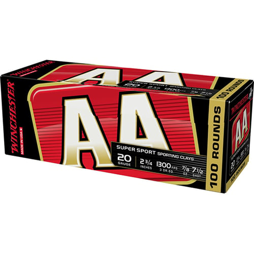 Winchester Ammo AASC207VP AA Sporting Clay 20 Gauge 2.75